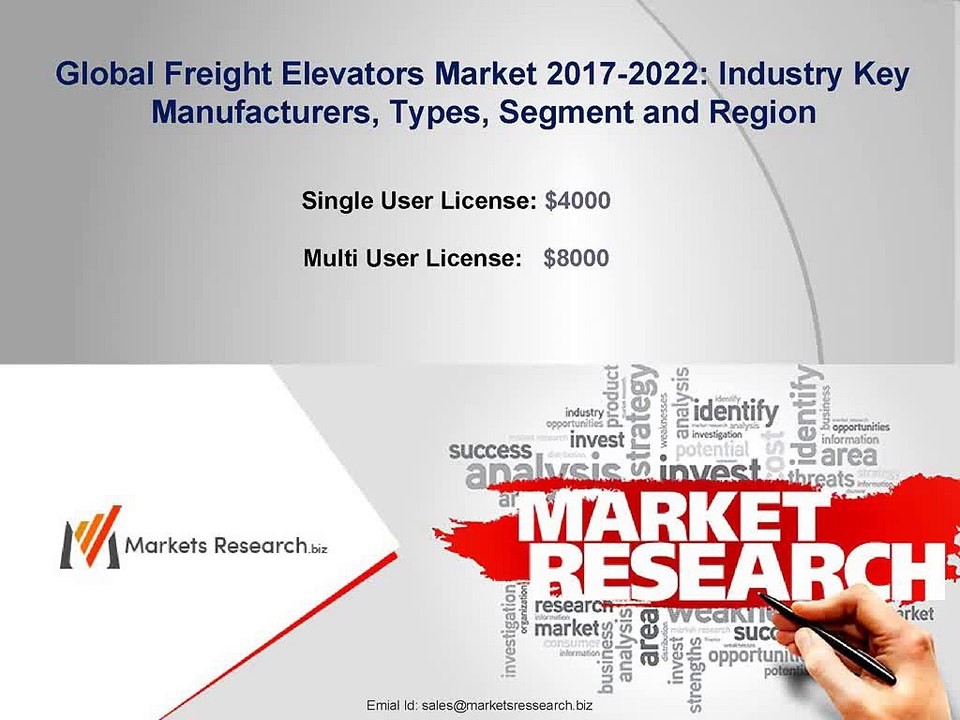 Global Freight Elevators Market 2017 Demand, Insights, Key Players, Segmentation and Forecast to 2022