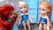 Elsa And Anna Toddlers Swim As MERMAIDS! - toddler anna and elsa swim - annia and elsia