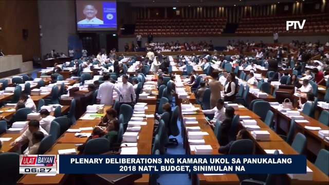 Plenary deliberations ng Kamara ukol sa panukalang 2018 National budget, sinimulan na