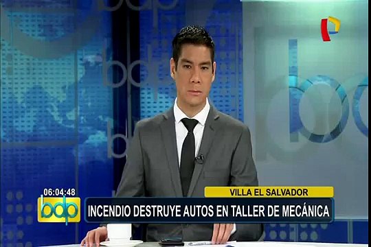 VES: voraz incendio consumió taller de mecánica