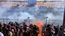 Spectators suffer serious injuries after car sprays burning fuel at motor event