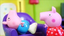 Un et un à un un à et et porc george la jambe cassée famille avec Peppa PhD jouets en portugais