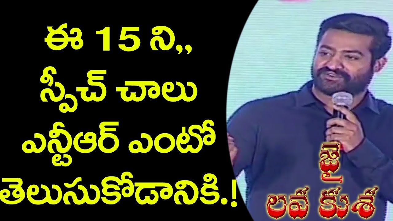 Jr NTR Superb Speech at Jai Lava Kusa Audio Release Press Meet | Raashi Khanna | YOYO Cine Talkies