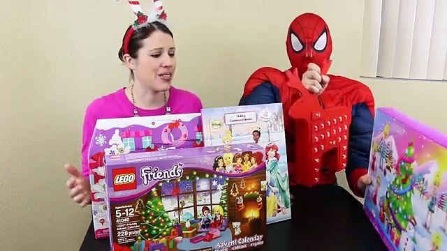 Disney Cartoon Toys Barbie Advent Calendar Unboxing Lego Friends Polly Pocket Disney Princ