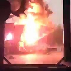 Kanada'da ağaca düşen yıldırım böyle görüntülendi