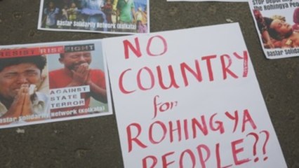 Protestan a favor de los rohinyás en la India en la víspera de la visita de Modi a Birmania