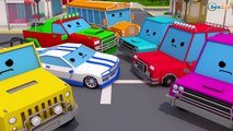 Learn Colors Car Cartoon w Police Car & SUV 3D Educational Video for Toddlers Cars Team Ca