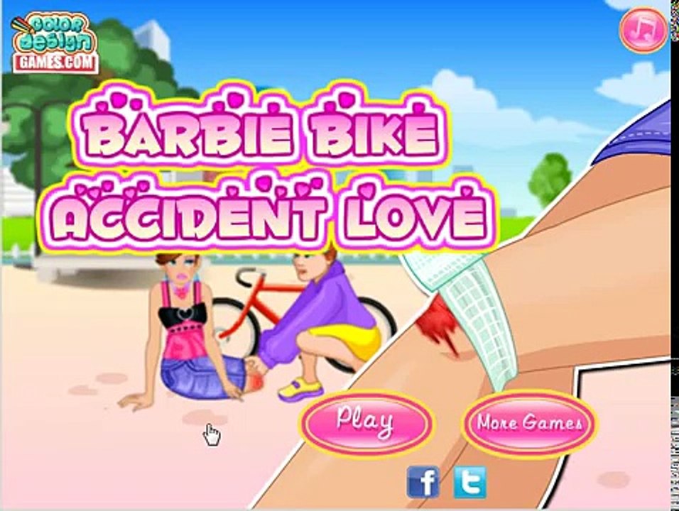 Авария Детка ребенок Барби Лучший Лучший велосипед для Игры девушки Любовь kidsgameshdtv