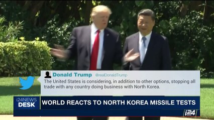 i24NEWS DESK | World reacts to North Korea missile tests | Monday, September 4th 2017