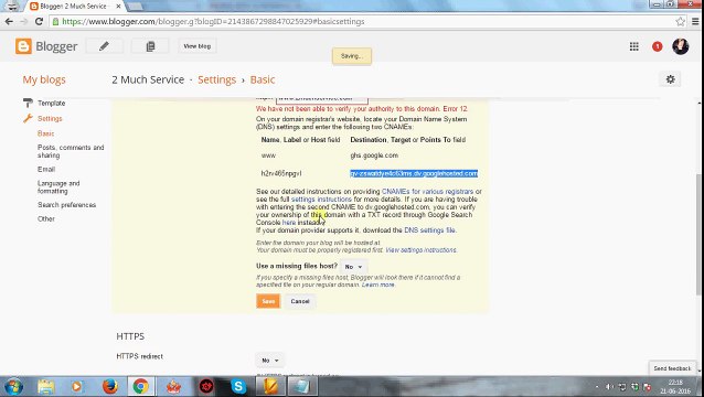 How to Add-Setup a Custom domain on Blogger through Godaddy