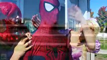 Spiderman & Frozen Elsa DO THE LIMBO! w/ Maleficent Joker Pink Spidergirl Rapunzel! Superh