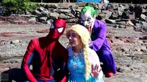 VAMPIRE BABY ATTACKS Frozen Elsa! w/ Spiderman Joker Maleficent Anna Poison Ivy Superman S