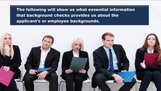 Essential Information about Applicants and Employees that Background Checks can Provide us