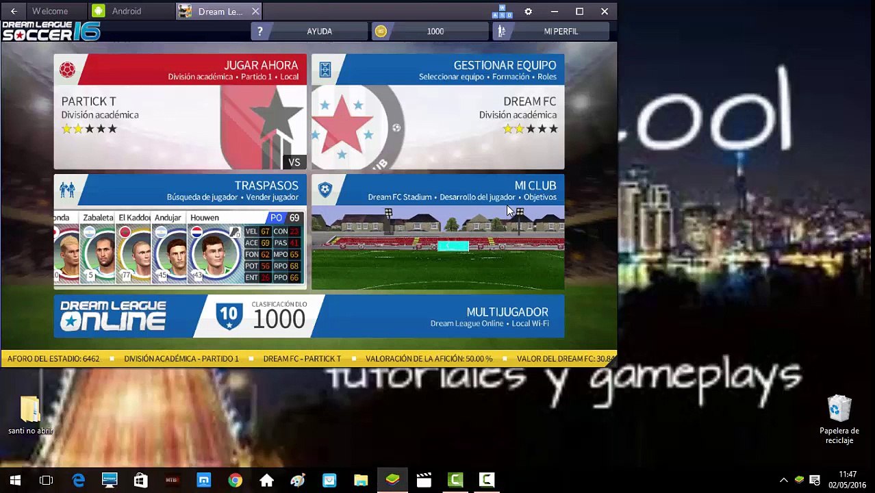 como jugar dream league soccer con el teclado