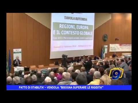Patto di stabilità | Vendola bisogna superare le rigidità