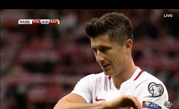 Penalty Goal Lewandowski (3-0) Poland vs Kazakhstan