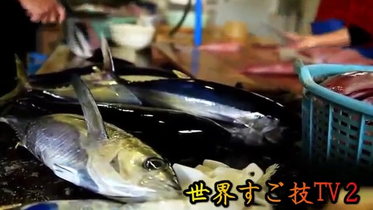【日本のすごい職人！】世界と比較してみた。魚をさばく職人芸　Tsukiji Market in...