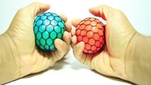 Learn Colors with Squishy Mesh Balls for Toddlers Kids and Children - Surprise Eggs Toys f