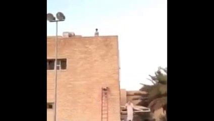 رجل شهم ينقد طفل على طريقة الافلام الهوليودية