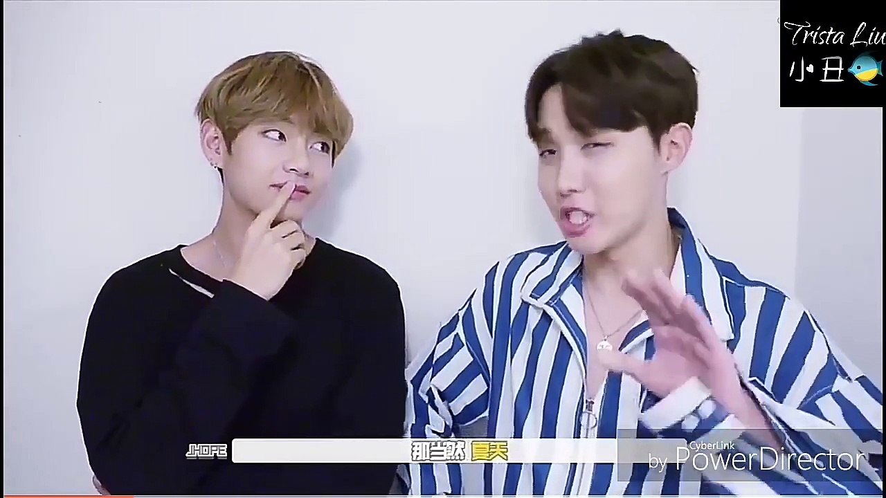 【防彈放不下的中文對話】 小心中暑之V&J hope 給阿米消暑囉