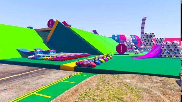 COLOR McQueen Cars Transportation - Cartoon 3D for Children with Spiderman Superheroes for kids!