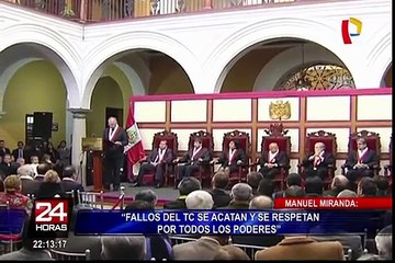 Manuel Miranda: "Fallos del TC son de obligatorio cumplimiento para los poderes del Estado"