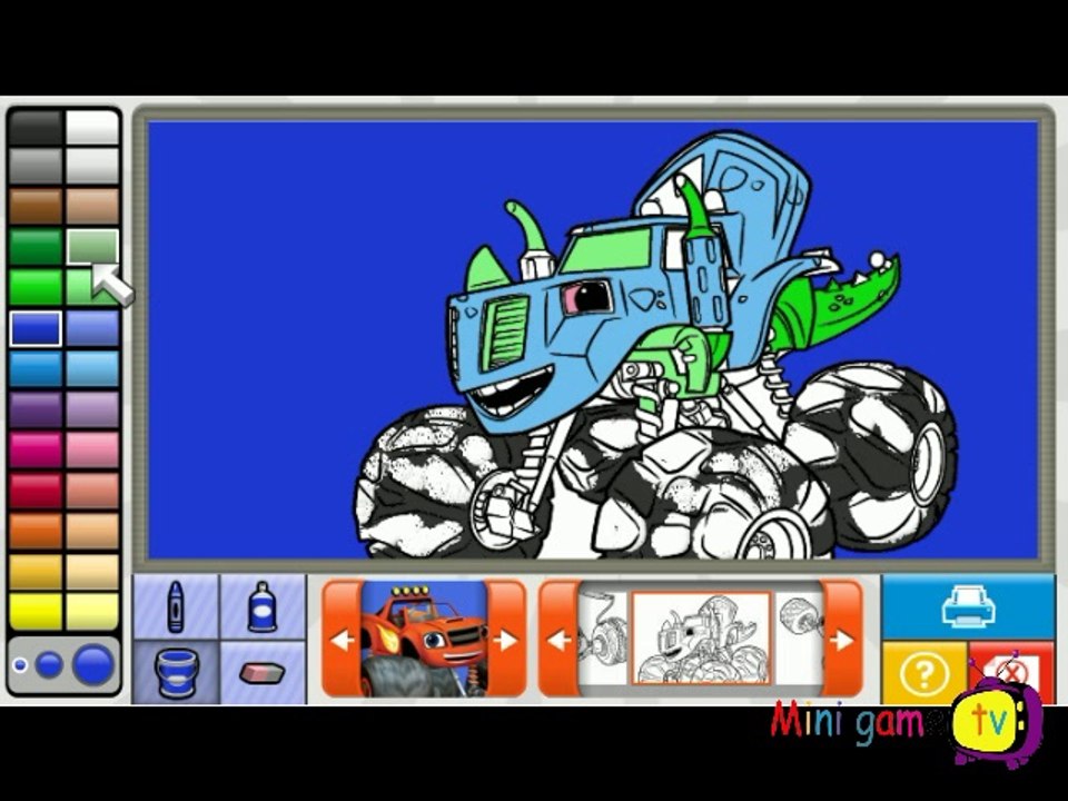 Blaze and the monster machines new coloring watch