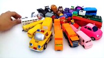 Learning Vehicles Colors for kids with tomica トミカ Cars and Trucks tayo 타요 꼬마버스 타요 중앙차고지