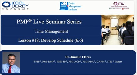 Kool Derby PMP / CAPM Webinar Series 18 on the topic Develop Schedule
