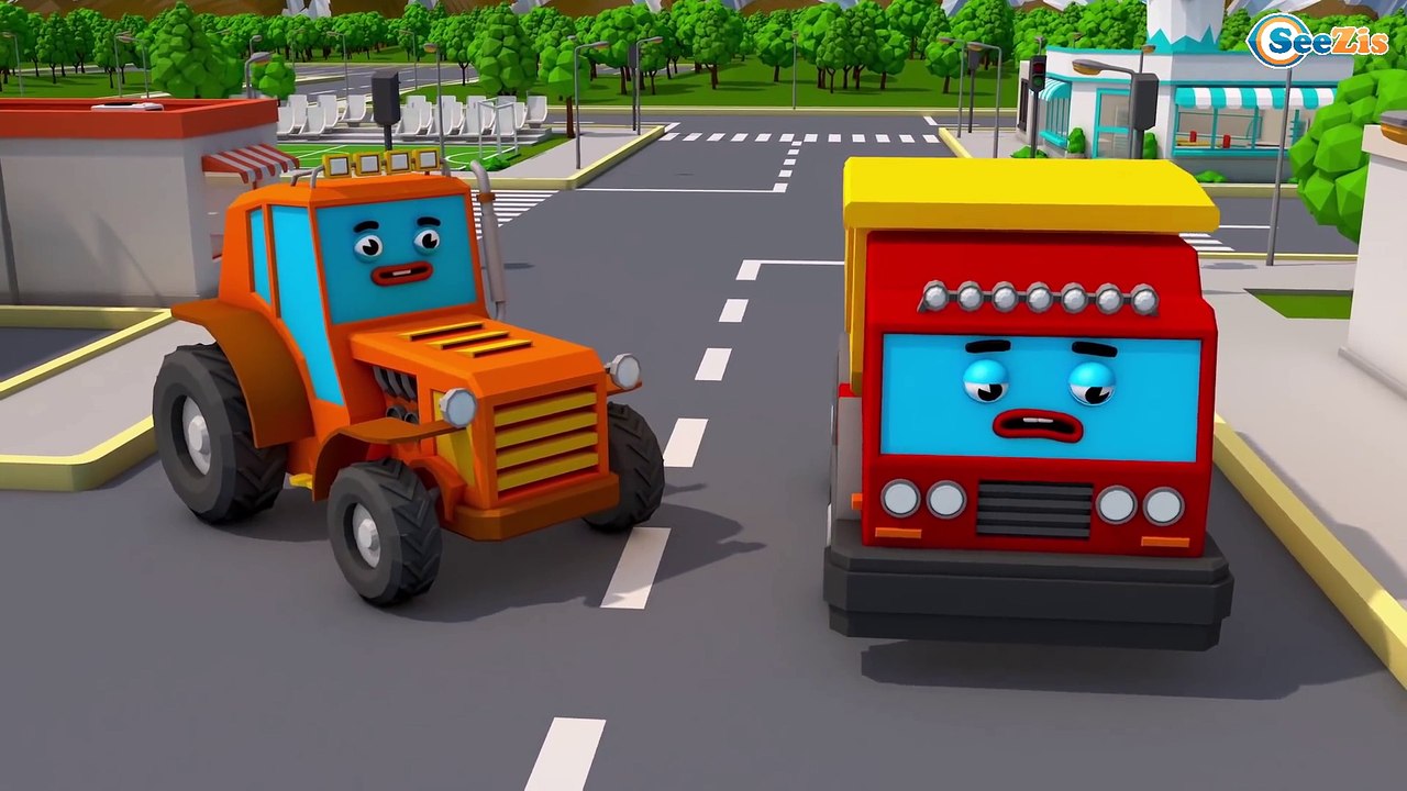 Caminhão e Trator para Crianças | Real Aventura dos carros | Desenho Animado Educativo