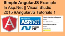 Simple angularjs example in asp.net || visual studio 2015 #angularjs tutorials 1