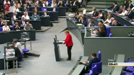 Merkel fait le bilan de son mandat au Bundestag