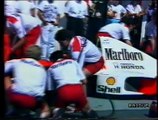 Gran Premio d'Ungheria 1990: Pit stop di A. Senna e uscita di Alliot