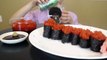ASMR 날치알 톡톡 Crunchy Flying Fish Roe Popping + Sushi | MINEE EATS