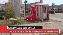 Türk bayrağını çöpe attılar