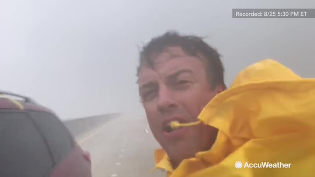 Reed Timmer takes on Harvey's powerful winds