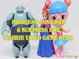 PRINCESS ANNA HAS A SURPRISE FOR BABRIE VIDEO GAME HERO frozen disney , BAYMAX , BIG HERO 6 , PIXAR