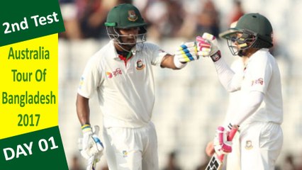 Australia vs Bangladesh | 2nd Test | Day 1 | 04 Sep 2017 | M Rahim & S Rahman hit fifty | Highlights