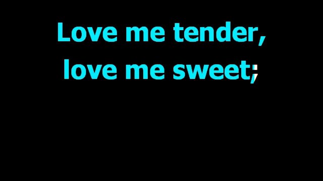 Love me tender - Elvis Presley - Karaoke - Lyrics