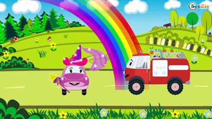 Download Video: LEARN Ambulance with Street Vehicles for Kids - Cars & Trucks Transport for Children - Cars Cartoon