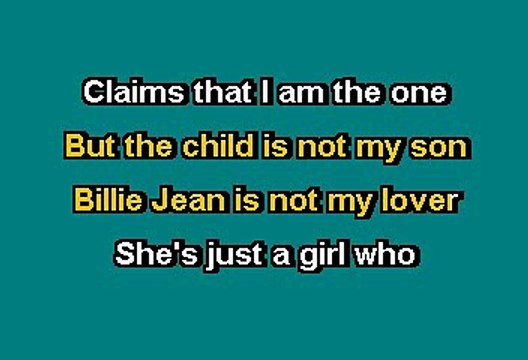 Michael Jackson - Billie Jean (Karaoke)