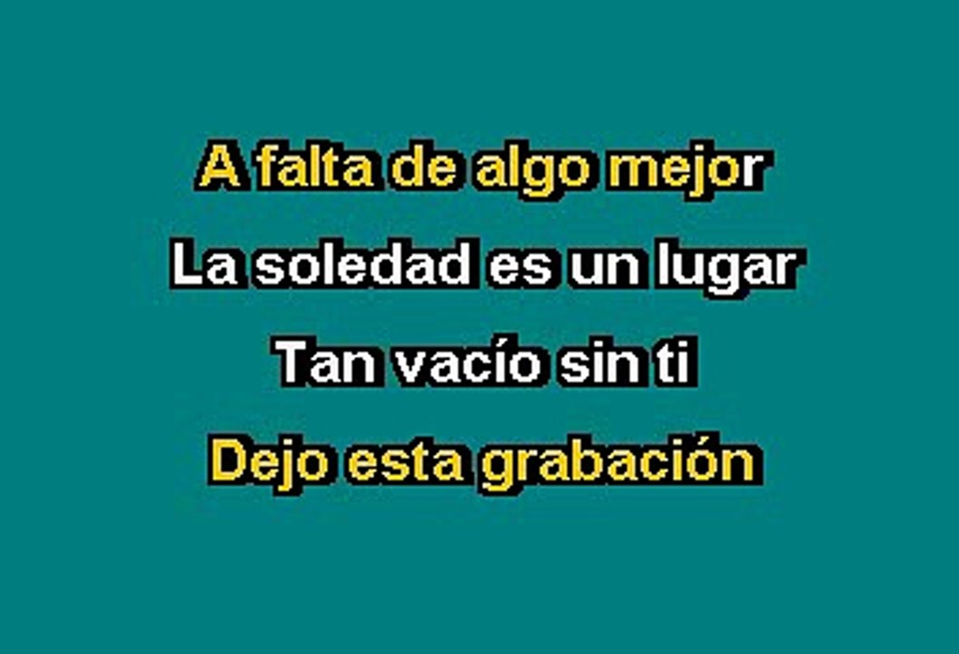 ENRIQUE BUNBURY - LADY BLUE (KARAOKE)