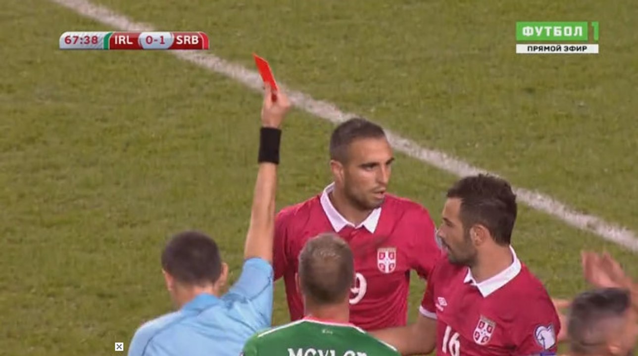 Nikola Maksimovic Red Card HD - Ireland 0-1 Serbia 05.09.2017
