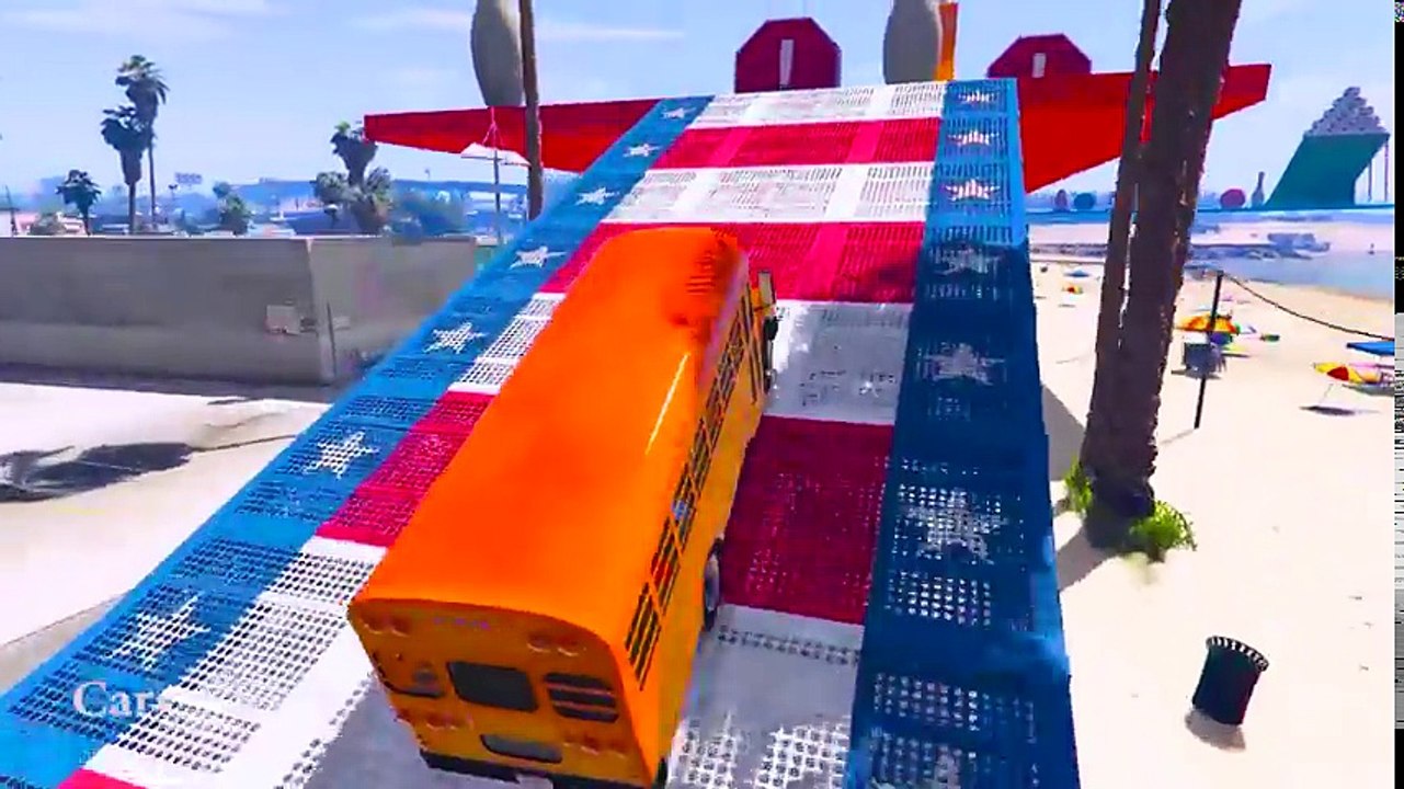 Learn Colors School Bus with Superheroes Cartoon For Toddlers & Spiderman Cars Babies Animation