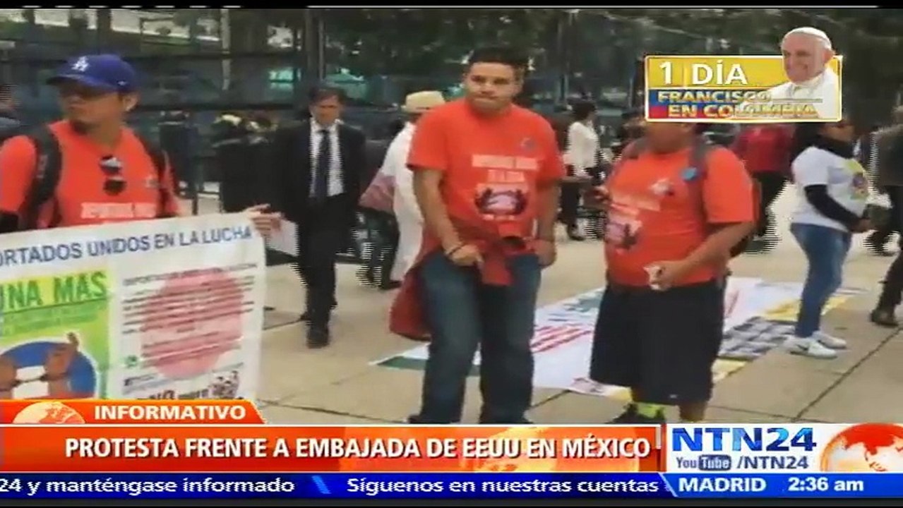 Grupo de activistas se manifestaron en embajada de EE. UU. en México en rechazo a eliminación del programa DACA