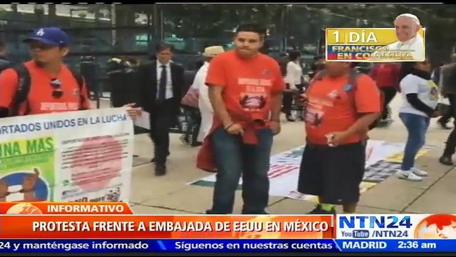 Grupo de activistas se manifestaron en embajada de EE. UU. en México en rechazo a eliminación del programa DACA