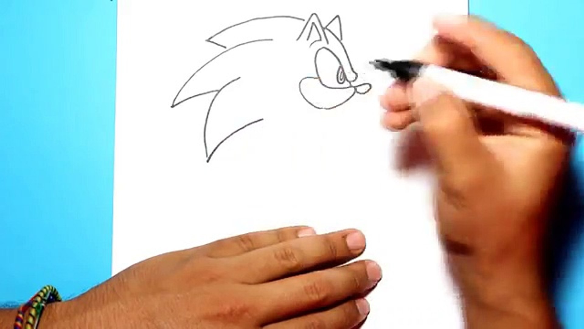 como dibujar a sonic lobo | how to draw sonic - 動画 Dailymotion
