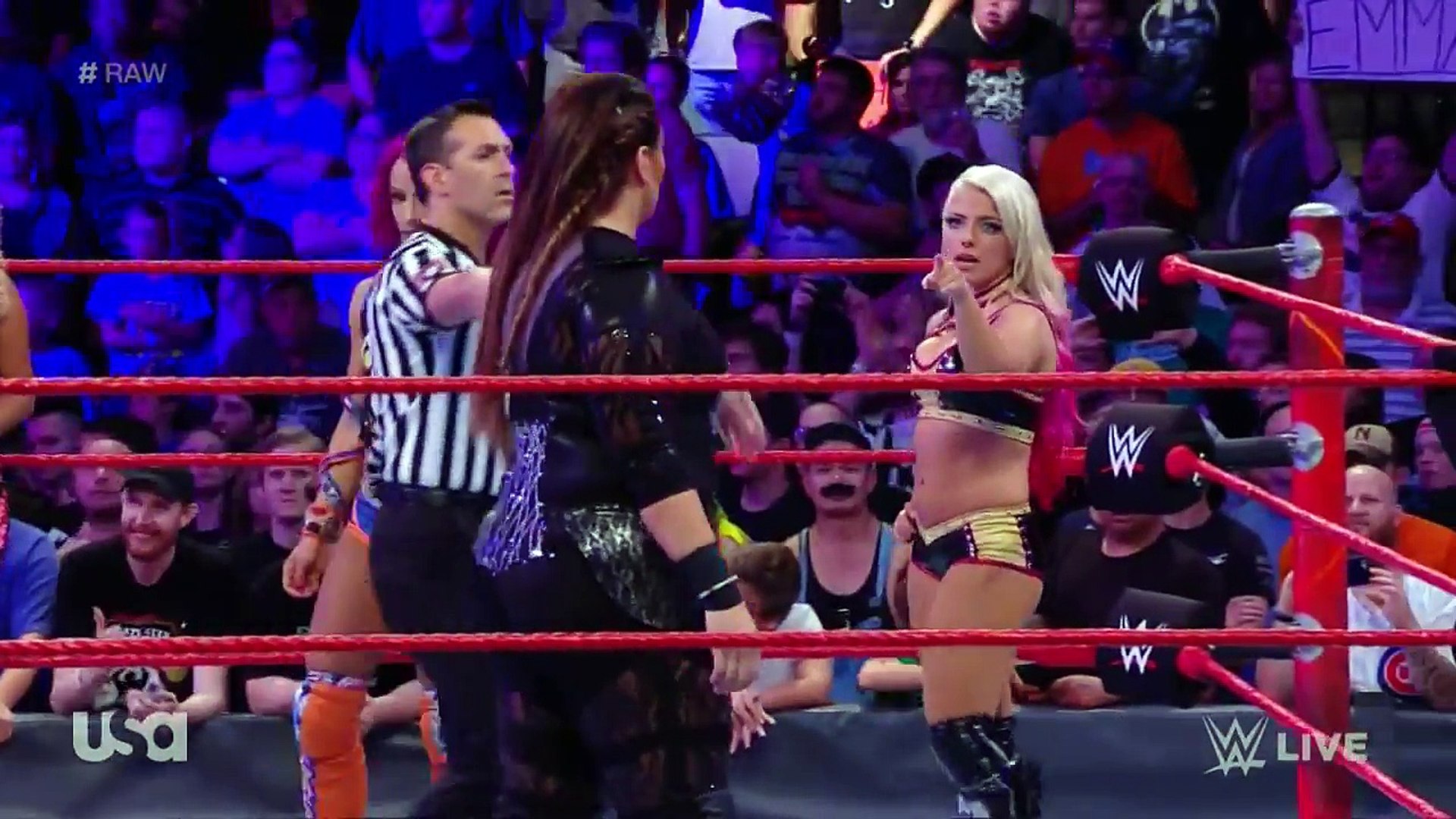 Henstilling intellektuel olie WWE Raw September 4, 2017, Alexa Bliss & Sasha Banks vs Nia Jax & Emma -  video Dailymotion