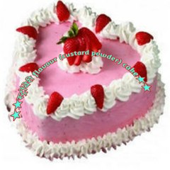 Strawberry flavour (custard powder) cake
