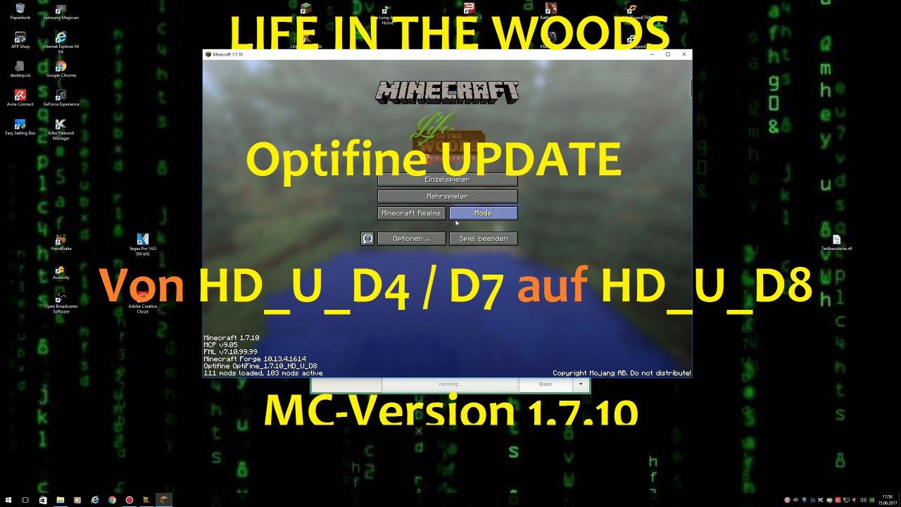Litw - Optifine Update D4 und D7 auf D8
